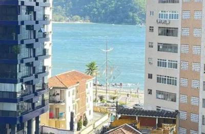 Venha conhecer!! !sol da manhã, andar alto, vista mar, 1 suíte, na quadra da praia, no bairro ponta da praia em santos!!