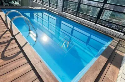 Oportunidade!!! cobertura duplex, 2 dormitórios, piscina, churrasqueira, 3 vagas demarcadas, no bairro boqueirão em santos!!!