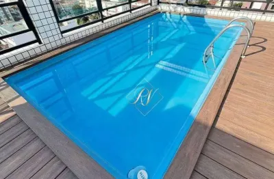 Oportunidade!!! cobertura duplex, 2 dormitórios, piscina, churrasqueira, 3 vagas demarcadas, no bairro boqueirão em santos!!!