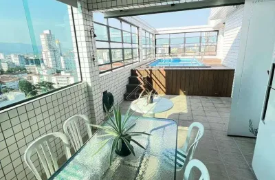 Maravilhosa cobertura, piscina, varanda gourmet churrasqueira, no bairro boqueirão em santos!!!