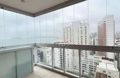 Vista mar, sacada fechada em vidros, quadra da praia, lazer completo na cidade de santos!!!
