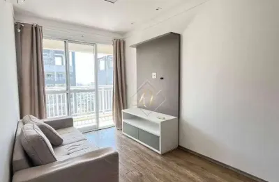 Sacada na sala, 1 dormitório, lazer completo, na cidade de santos!!!