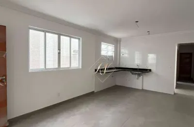 Excelente apartamento, novo, frente, 2 dormitórios, elevador, vaga demarcada na cidade de santos!!!