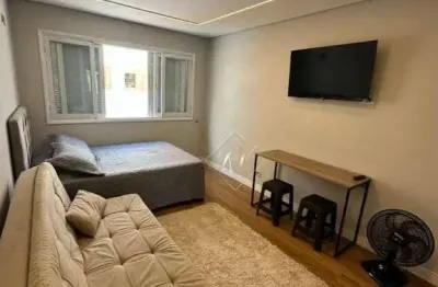 Reformado, vista lateral mar, andar alto, mobiliado, no bairro gonzaga em santos!!!