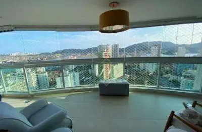 Maravilhoso apartamento, 3 suítes, varanda com vista mar, lazer completo na cidade de santos!!!!