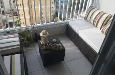 Excelente apto mobiliado - varanda - lazer - localização privilegiada