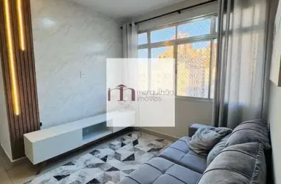 Locação mobiliado, apartamento de 2 dormitorios, embaré, santos