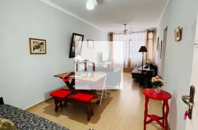 Apartamento à venda, frente mar, 1 dormitório, pompéia, santos