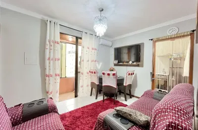 Apartamento semi-mobiliado com 2 dormitórios e churrasqueira!