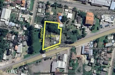 4 terrenos juntos na beira da br-287, no bairro camobi, na cidade de santa maria