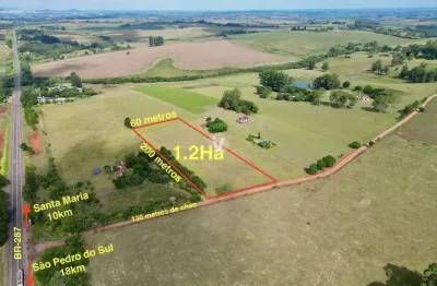 Área rural ideal para chácara! 100% útil e plana, apenas 10km de santa maria rs