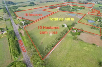 Área rural múltiplas possibilidades! 100% útil e plana, 15km da ulbra de sm-rs