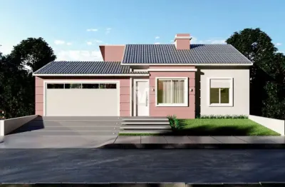 Casa em obras de 3 dormitórios em loteamento, localizado no bairro tomazetti!