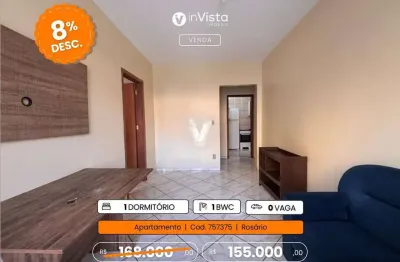 Apartamento de 1 dormitório mobiliado, localizado no centro da cidade!