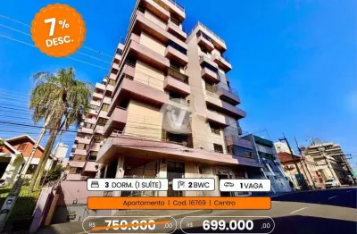 Apartamento à venda, 3 dormitórios, com lareira e churrasqueira central!