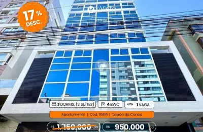 Apartamento à venda mobiliado, 3 suítes, terraço, vaga, localizado na Zona Nova!