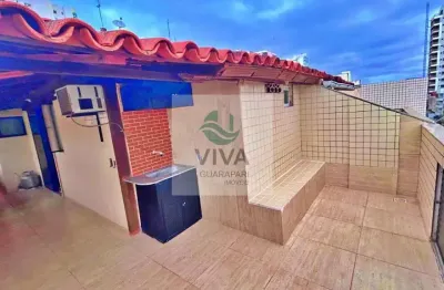 Cobertura duplex mobiliada composta por 3 quartos á venda na praia do morro, guarapari-es