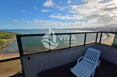 Cobertura linear frente para o mar composto por 4 quartos à venda na praia do morro, guarapari-es