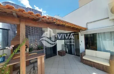 Cobertura à venda no centro de guarapari-es: 3 quartos, 1 suíte, 3 salas, 3 banheiros, 2 vagas de garagem, 180m² de área