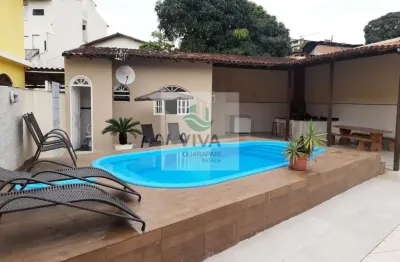 Casa  composta por 4 quartos com área de lazer á venda no bairro ipiranga, guarapari-es - viva guarapari imoveis