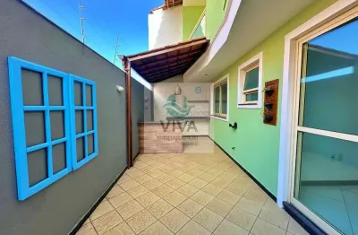Casa duplex composta por 3 quartos á venda no jardim santa rosa, guarapari-es