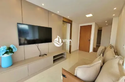 Apartamento todo decorado composto por 3 quartos á venda na praia do morro, guarapari-es