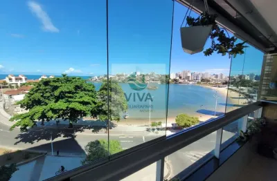 Apartamento de frente para o mar à venda em guarapari-es, 4 quartos, 2 suítes, 2 salas, 3 banheiros, 2 vagas, 105m²!