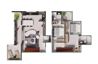 Duplex à venda no edifício icon smart home, próximo ao ribeirão shopping - ribeirão preto/sp.