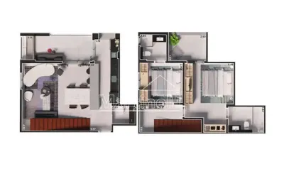 Duplex à venda no edifício icon smart home, próximo ao ribeirão shopping - ribeirão preto/sp.