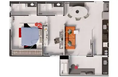 Apartamento à venda no edifício icon smart home, próximo ao ribeirão shopping - ribeirão preto/sp.