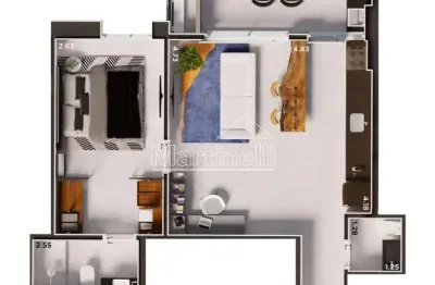 Apartamento à venda no edifício icon smart home, próximo ao ribeirão shopping - ribeirão preto/sp.