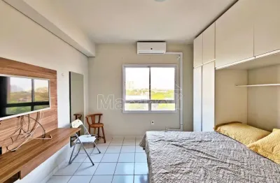 Kitnet mobiliada com 22m² para locação no condomínio the spot, próximo a unaerp - bairro iguatemi, ribeirão preto/sp.