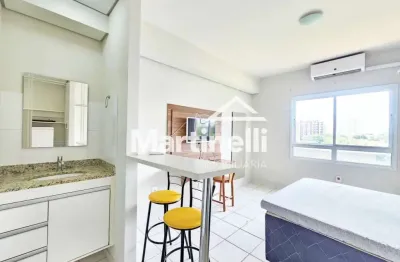 Kitnet mobiliada com 22m² para locação no Condomínio The Spot, próximo a UNAERP - Bairro Iguatemi, Ribeirão Preto/SP.