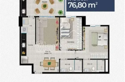 Apartamento à venda no condomínio prizma caramuru, próximo a avenida professor joão fiúsa - ribeirão preto/sp.