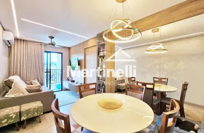 Apartamento mobiliado para locação no Condomínio Una Caramuru, próximo ao Tonin Superatacado - Ribeirão Preto/SP.