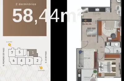 Apartamento com 2 quartos à venda na Avenida Presidente Kennedy, 12, Vila Mirim, Praia Grande