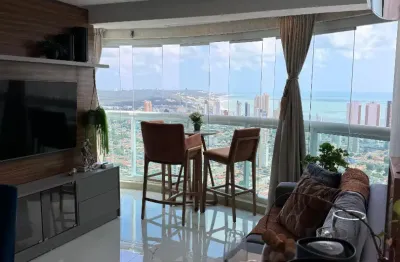 Belíssimo apartamento 2/4 suíte, mobiliado com vista mar - ponta negra