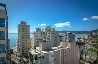 Linda cobertura com vista permanente da praia em meia praia