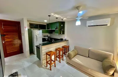Flat MOBILIADO com 1 dormitório à venda, 35 m² por R$ 430.000 - Ponta de Campina - Cabedelo/PB
