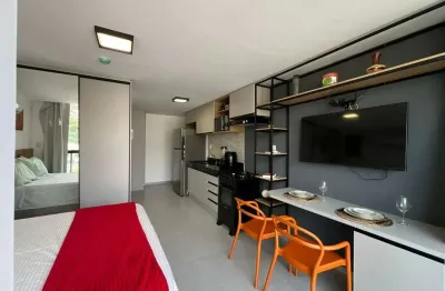 Flat mobiliado com 1 dormitório à venda, 28 m² por r$ 430.000 - jardim oceania - joão pessoa/pb