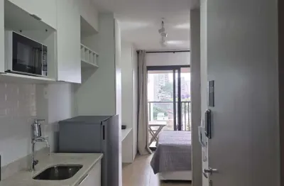 Apartamento mobiliado na vila mariana, perto do metrô, com 27,00 metros quadrados e ambientes integrados.