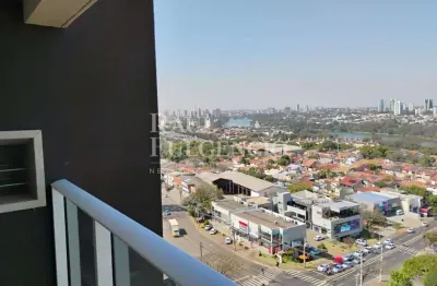 Apartamento novo com linda vista para o lago igapo, sala estendida, 2 quartos sendo 1 suite no edificio vista parque