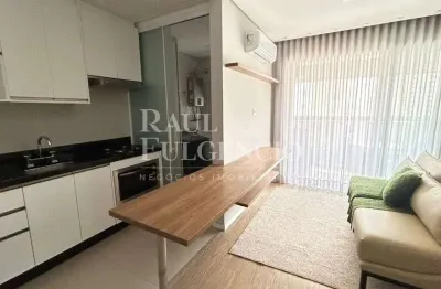 Apartamento para locacao semi mobiliado, 1 quarto, sendo suite,  mais um lavabo, 2 ar condicionado,  andar alto e aceita pet.