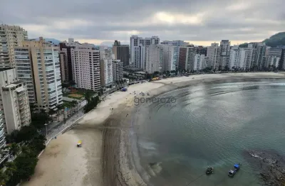 Apartamento a venda na praia das astúrias, frente ao mar, 02 dormitórios, com lazer e 03 vagas de garagem