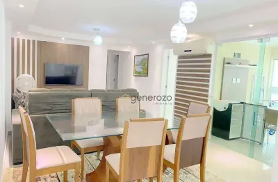Apartamento com 03 dormitórios,varanda gourmet, 02 vagas, lazer
