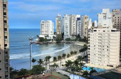 Apartamento para venda na praia das astúrias, 02 dormitórios, com linda vista para o mar, 02 vagas de garagem e lazer no prédio
