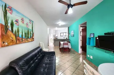 Apartamento a venda na praia das astúrias, 02 dormitórios, 02 vagas de garagem, lazer no prédio