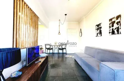 Apartamento á venda na praia das astúrias, com 01 dormitório, 01 vaga de garagem e lazer.
