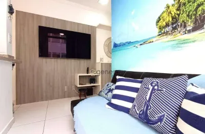 Apartamento á venda na praia das pitangueiras, 02 dormitórios, lazer