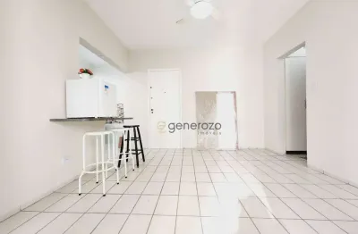 Apartamento a venda na praia das pitangueiras, 01 dormitório, com sacada e 01 vaga de garagem